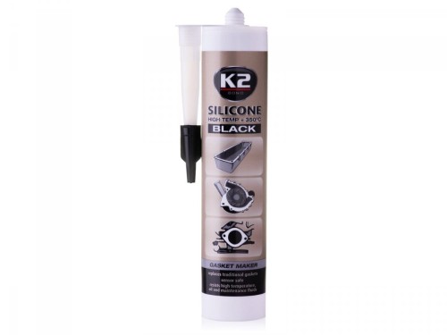 K2 silikon czarny 300g +300C wysokotemperaturowy